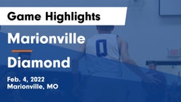 Marionville  vs Diamond  Game Highlights - Feb. 4, 2022