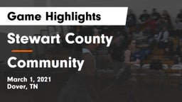 Stewart County  vs Community  Game Highlights - March 1, 2021