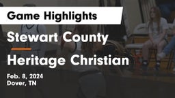 Stewart County  vs Heritage Christian Game Highlights - Feb. 8, 2024