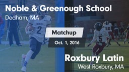 Matchup: Noble & Greenough vs. Roxbury Latin  2016