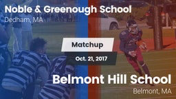 Matchup: Noble & Greenough vs. Belmont Hill School 2017
