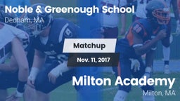 Matchup: Noble & Greenough vs. Milton Academy  2017