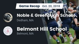 Recap: Noble & Greenough School vs. Belmont Hill School 2018