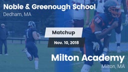 Matchup: Noble & Greenough vs. Milton Academy  2018