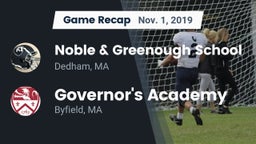 Recap: Noble & Greenough School vs. Governor's Academy  2019