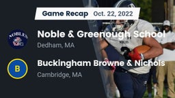 Recap: Noble & Greenough School vs. Buckingham Browne & Nichols  2022