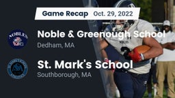 Recap: Noble & Greenough School vs. St. Mark's School 2022