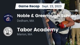 Recap: Noble & Greenough School vs. Tabor Academy 2023
