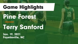 Pine Forest  vs Terry Sanford  Game Highlights - Jan. 19, 2021