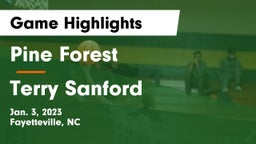 Pine Forest  vs Terry Sanford  Game Highlights - Jan. 3, 2023