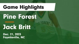 Pine Forest  vs Jack Britt  Game Highlights - Dec. 21, 2023