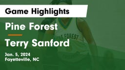 Pine Forest  vs Terry Sanford  Game Highlights - Jan. 5, 2024