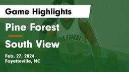 Pine Forest  vs South View 	 Game Highlights - Feb. 27, 2024