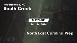 Matchup: South Creek High vs. North East Carolina Prep 2016