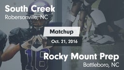 Matchup: South Creek High vs. Rocky Mount Prep  2016