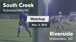 Matchup: South Creek High vs. Riverside  2016