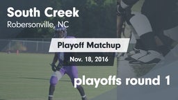 Matchup: South Creek High vs. playoffs round 1 2016