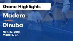 Madera  vs Dinuba  Game Highlights - Nov. 29, 2018