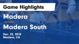 Madera  vs Madera South  Game Highlights - Dec. 22, 2018