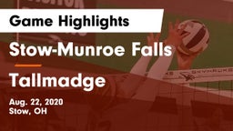 Stow-Munroe Falls  vs Tallmadge  Game Highlights - Aug. 22, 2020