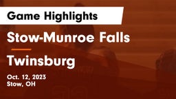 Stow-Munroe Falls  vs Twinsburg  Game Highlights - Oct. 12, 2023