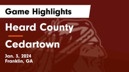 Heard County  vs Cedartown  Game Highlights - Jan. 3, 2024