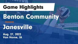 Benton Community vs Janesville  Game Highlights - Aug. 27, 2022