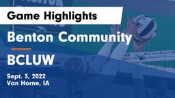 Benton Community vs BCLUW  Game Highlights - Sept. 3, 2022