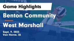 Benton Community vs West Marshall  Game Highlights - Sept. 9, 2023