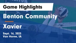 Benton Community vs Xavier  Game Highlights - Sept. 16, 2023