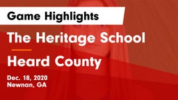 The Heritage School vs Heard County  Game Highlights - Dec. 18, 2020