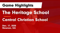 The Heritage School vs Central Christian School Game Highlights - Dec. 17, 2020