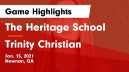 The Heritage School vs Trinity Christian  Game Highlights - Jan. 15, 2021