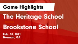 The Heritage School vs Brookstone School Game Highlights - Feb. 18, 2021