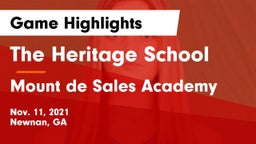 The Heritage School vs Mount de Sales Academy  Game Highlights - Nov. 11, 2021