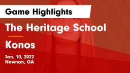 The Heritage School vs Konos Game Highlights - Jan. 10, 2022