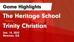 The Heritage School vs Trinity Christian  Game Highlights - Jan. 14, 2022