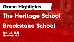 The Heritage School vs Brookstone School Game Highlights - Jan. 20, 2023