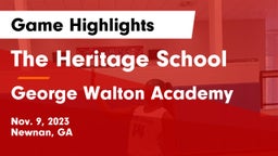 The Heritage School vs George Walton Academy Game Highlights - Nov. 9, 2023