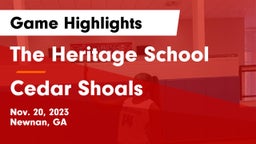 The Heritage School vs Cedar Shoals   Game Highlights - Nov. 20, 2023