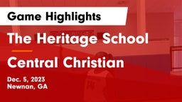 The Heritage School vs Central Christian Game Highlights - Dec. 5, 2023