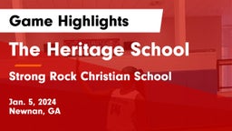 The Heritage School vs Strong Rock Christian School Game Highlights - Jan. 5, 2024