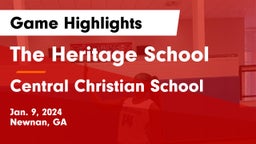 The Heritage School vs Central Christian School Game Highlights - Jan. 9, 2024