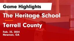 The Heritage School vs Terrell County  Game Highlights - Feb. 23, 2024