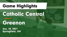 Catholic Central  vs Greenon  Game Highlights - Jan. 18, 2021