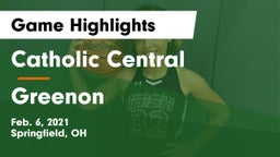 Catholic Central  vs Greenon  Game Highlights - Feb. 6, 2021