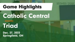 Catholic Central  vs Triad  Game Highlights - Dec. 27, 2023