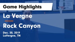 La Vergne  vs Rock Canyon  Game Highlights - Dec. 20, 2019