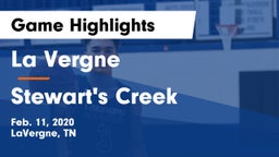 La Vergne  vs Stewart's Creek  Game Highlights - Feb. 11, 2020