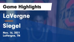 LaVergne  vs Siegel  Game Highlights - Nov. 16, 2021